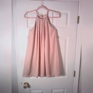 Everly by Francesca's lined Mini Shift Dress Size Small Blush Pink